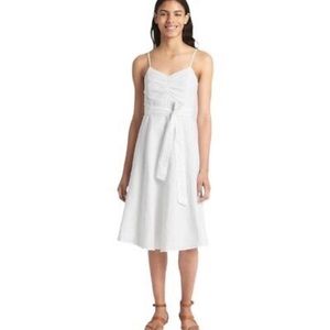 Gap Linen Cami Midi Dress in Optic White Size 2